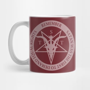 Satan Demands Equal Rights (translucent white) Mug